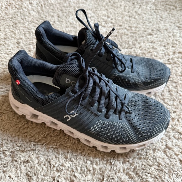 On Running Black and White Athletic Shoes - Picture 2 of 5